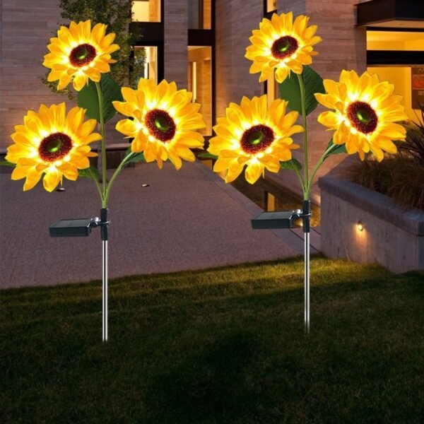 Solar Sunflower Lights Outdoor - Image 3